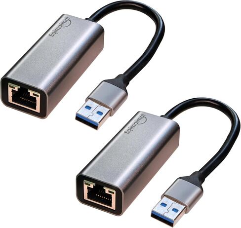 USB Ethernet Adapter 2-Pack,2Pcs USB A to Ethernet Gigabit Network Adapter Compatible with Windows, MacOS, Linux, and More USB A to RJ45 with 1000MBPS (2*USBA to RJ45) in Kuwait