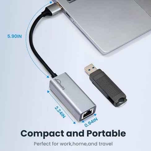 USB Ethernet Adapter 2-Pack,2Pcs USB A to Ethernet Gigabit Network Adapter Compatible with Windows, MacOS, Linux, and More USB A to RJ45 with 1000MBPS (2*USBA to RJ45) in Kuwait