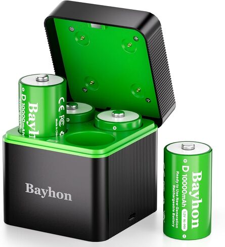 10000mAh D Rechargeable Batteries with 4-Slot Type-C Charger in Kuwait