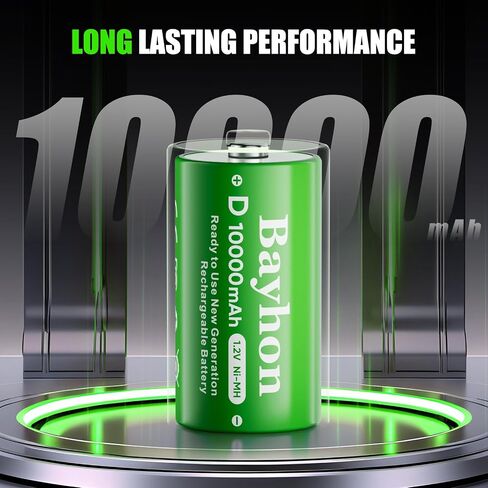 10000mAh D Rechargeable Batteries with 4-Slot Type-C Charger in Kuwait