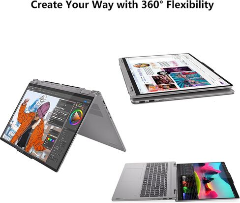 Lenovo Yoga 7 2-in-1 Laptop 16" WUXGA IPS Touch AMD 8-core Ryzen 7 8840HS (>i7-12700H) 16GB RAM 1TB SSD for Creator Designer Business Professional Win11 ICP Hub PC in Kuwait