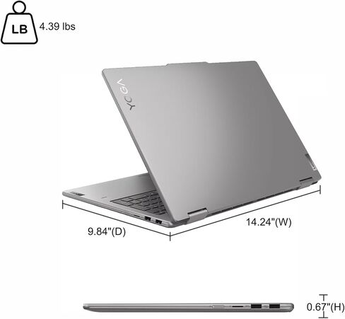 Lenovo Yoga 7 2-in-1 Laptop 16" WUXGA IPS Touch AMD 8-core Ryzen 7 8840HS (>i7-12700H) 16GB RAM 1TB SSD for Creator Designer Business Professional Win11 ICP Hub PC in Kuwait