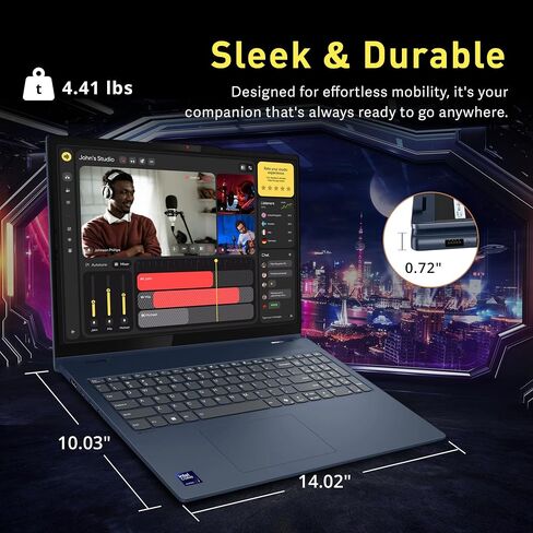 Lenovo Flex IdeaPad 5i 2-in-1 16" WUXGA Touch Laptop, Intel Ultra 7 255U, 32GB LPDDR5X, 2TB Storage(1TB SSD+1TB Docking Station Set), Intel Graphics, Backlit Keyboard, Stylus Pen, Win 11, Blue in Kuwait