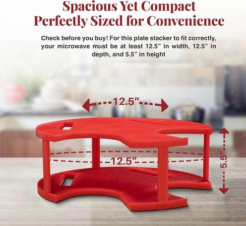 DoubleWave Large Red Two Tier Microwave Plate Stacker in Kuwait