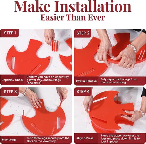 DoubleWave Large Red Two Tier Microwave Plate Stacker in Kuwait