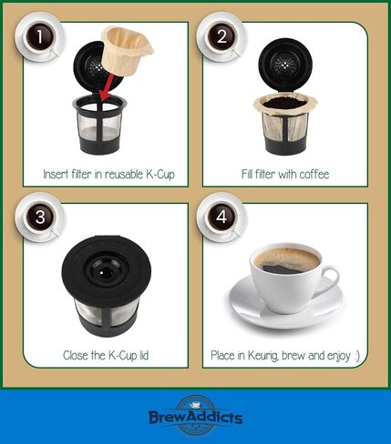 300 Paper Coffee Single-Use Filters, Brown, All-Natural & Unbleached for Keurig Brewers and Compatible with K-Cup Pods 1.0 & 2.0 Models, Disposable filters in Kuwait