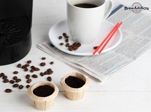 300 Paper Coffee Single-Use Filters, Brown, All-Natural & Unbleached for Keurig Brewers and Compatible with K-Cup Pods 1.0 & 2.0 Models, Disposable filters in Kuwait