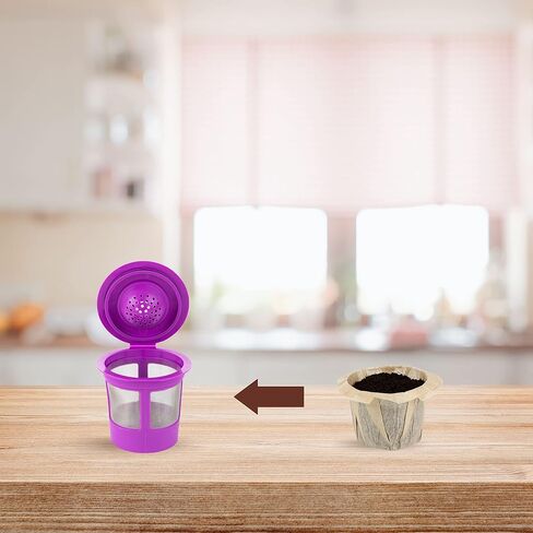 300 Paper Coffee Single-Use Filters, Brown, All-Natural & Unbleached for Keurig Brewers and Compatible with K-Cup Pods 1.0 & 2.0 Models, Disposable filters in Kuwait