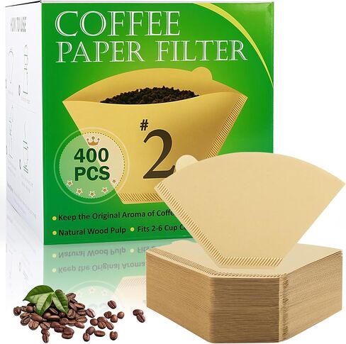 YQL #2 Cone Coffee Filter, 200 Count Coffee Filters 2 Cone Paper, Unbleached Disposable Coffee Filters Fit for Drip Coffee Maker in Kuwait