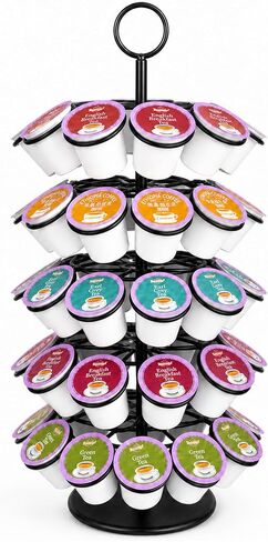 K Cup Holder for Countertop, 36-Pod Metal Carousel Compatible with Keurig in Kuwait