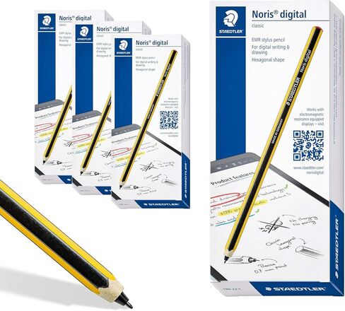 STAEDTLER Noris Digital Stylus Pen for Touchscreens: No Charging or Batteries, Real Pencil Feel & Grip, Works with Samsung Galaxy Tab, Kindle Scribe, Remarkable & More, with Replacement Nibs & Tool in Kuwait