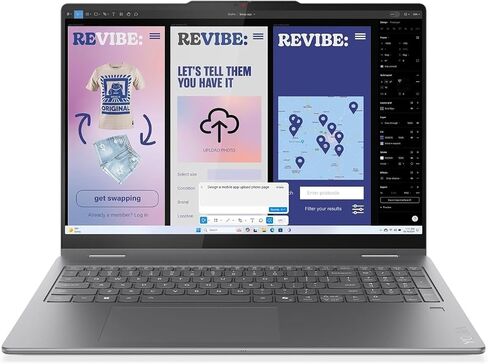 Lenovo Yoga 7 16ILL10 83JT0000US 16" Touchscreen Rugged Convertible Copilot+ PC 2 in 1 Notebook - WUXGA - 60 Hz - Intel Core Ultra 5 226V - 16 GB - 512 GB SSD - English Keyboard - Luna Gray - Intel Ch in Kuwait