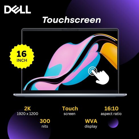 Dell 16 Plus AI Business Laptop, 16" FHD+ Touchscreen, Intel Core Ultra 7 258V(>Ultra 9 185H), Backlit Keyboard, Fingerprint, 1080p Webcam, Windows 11 Pro, Ice Blue(32GB DDR5 RAM 8533MHz | 1TB SSD) in Kuwait