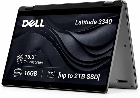 Dell Latitude Pro 13 3340 2-in-1 FHD Touchscreen Business Laptop, 16GB DDR5 RAM, Intel 10-Core i5-1335U (> i7-1255U), Backlit KB, IR Webcam, HDMI, IST Computer Customized 512GB/1TB/2TB SSD, Win 11 Pro in Kuwait