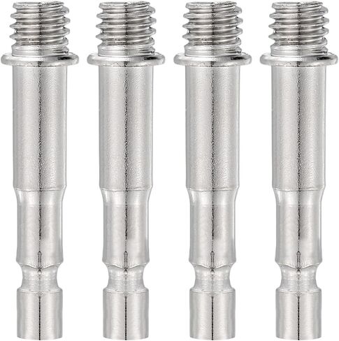 PATIKIL 2Pack Boom Arm Joint Head Converter, 3/8" Screw Head Bolt Mount Connector Adapter for Mic Stand Phone Holder Boom Scissor Arm Stand, Silver in Kuwait