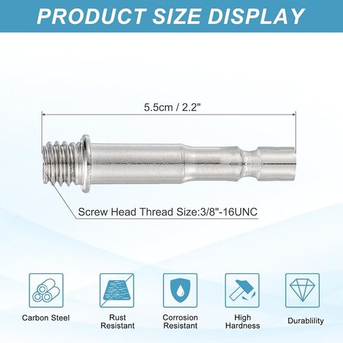 PATIKIL 2Pack Boom Arm Joint Head Converter, 3/8" Screw Head Bolt Mount Connector Adapter for Mic Stand Phone Holder Boom Scissor Arm Stand, Silver in Kuwait