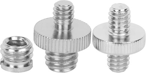 1/4 3/8 Inch Double End Adapter Screw Nut BE Light Stand Hot Shoe Mount Flash Shoe Cold for Photography Equipment Converter Kit with Aluminum Alloy CNC Construction in Kuwait