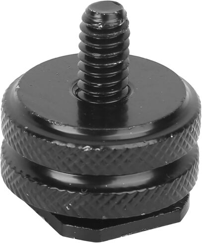 1/4 3/8 Inch Double End Adapter Screw Nut BE Light Stand Hot Shoe Mount Flash Shoe Cold for Photography Equipment Converter Kit with Aluminum Alloy CNC Construction in Kuwait