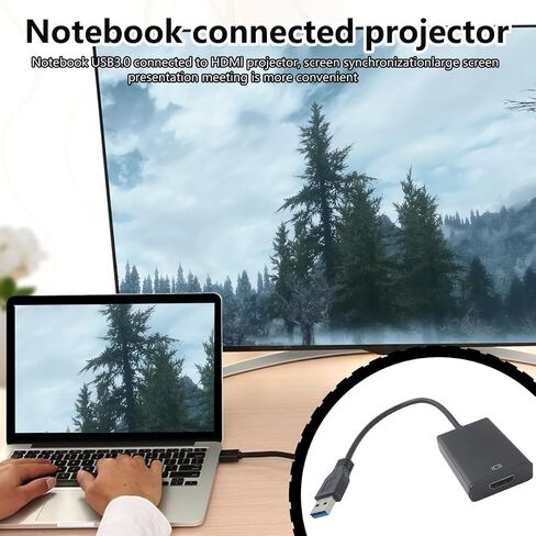 Ultra HD USB 3.0 to HDMI Adapter Cable - Gold-Plated PC Converter for Windows 7/8/10, 1920x1080 Resolution Display Extender to HDTV/Projector/Monitor in Kuwait