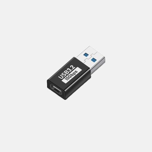 USB-A Male to USB-C Female Adapter, Aluminum Alloy,Black in Kuwait