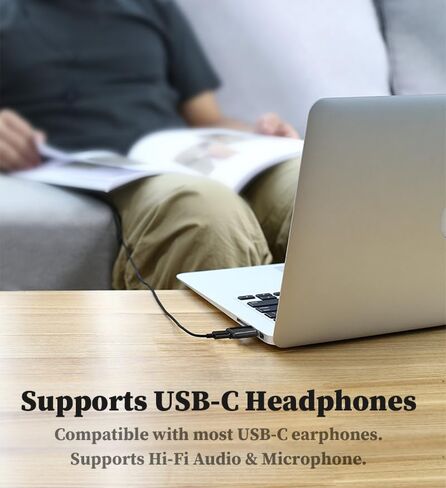 USB-A Male to USB-C Female Adapter, Aluminum Alloy,Black in Kuwait