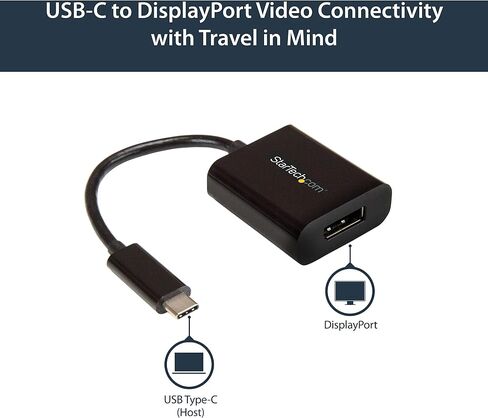 StarTech Compact USB-C to DisplayPort 1.4 Adapter, 8K 30Hz, 4K 60Hz, HBR2 in Kuwait