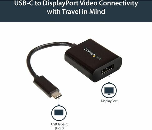 StarTech Compact USB-C to DisplayPort 1.4 Adapter, 8K 30Hz, 4K 60Hz, HBR2 in Kuwait
