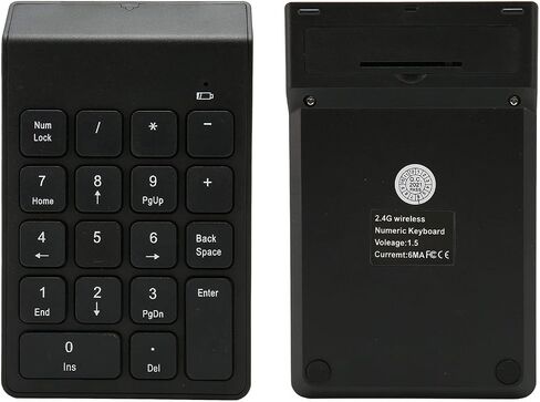 2.4G Wireless Numeric Keypad with Chocolate Keys 18 Keys Plug and Play Numpad for Accounting Spreadsheets in Kuwait