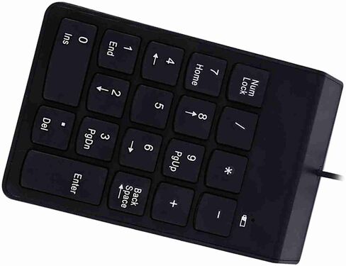 USB Numeric Keypad Mini Spill Resistant Numeric Keypad for ABS Laptop Users/Black/1pc in Kuwait