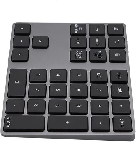 Black 34 Keys Mini Numpad Bluetooth Numeric Keypad for PC, Lightweight and Portable, Compatible with/iOS/Devices in Kuwait