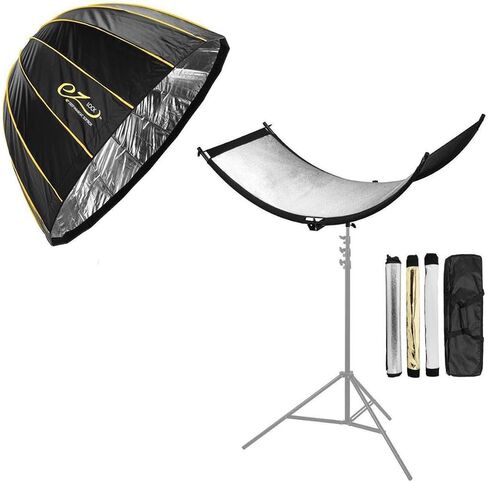 Glow EZ Lock 48" Deep Parabolic Quick Softbox, 16-Sided Parabolic Softbox Opens Up and Closes Down 'Umbrella' Style, this Bowens Mount Softbox with Quick Speedring Swap is an Ideal Speedlight Soft box in Kuwait