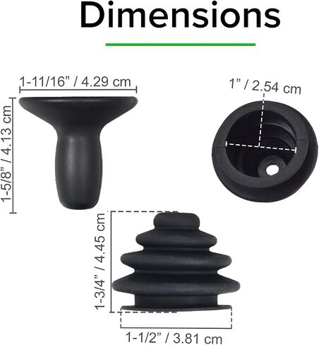 AlveyTech Joystick Knob & Rubber Boot for PG Drives Joystick Controllers VSI, VR2, GC, Remote Plus, & Q-Logic - Electric Mobility Power Chairs & Wheelchair Control, Universal Parts (2 Knobs & 2 Boots) in Kuwait
