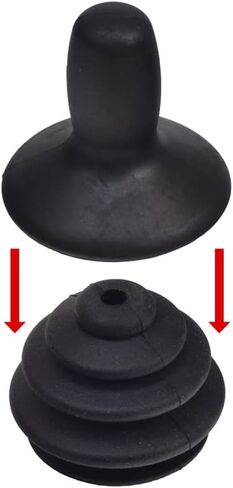 AlveyTech Joystick Knob & Rubber Boot for PG Drives Joystick Controllers VSI, VR2, GC, Remote Plus, & Q-Logic - Electric Mobility Power Chairs & Wheelchair Control, Universal Parts (2 Knobs & 2 Boots) in Kuwait