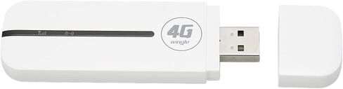 Bewinner 4G USB WiFi Modem Plug and Play, High Speed Mini Pocket USB WiFi Router for Car Outdoor Use, Supports Up to 10 Devices, Micro SIM Card, Secure WPAWPA2 Encryption, White in Kuwait