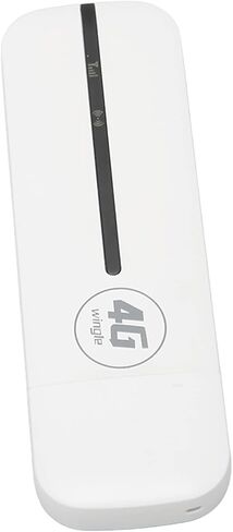 Bewinner 4G USB WiFi Modem Plug and Play, High Speed Mini Pocket USB WiFi Router for Car Outdoor Use, Supports Up to 10 Devices, Micro SIM Card, Secure WPAWPA2 Encryption, White in Kuwait
