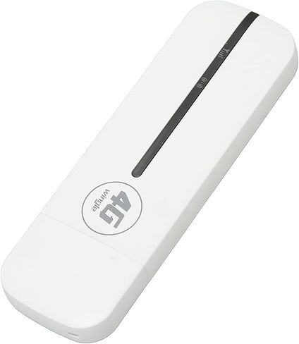 Bewinner 4G USB WiFi Modem Plug and Play, High Speed Mini Pocket USB WiFi Router for Car Outdoor Use, Supports Up to 10 Devices, Micro SIM Card, Secure WPAWPA2 Encryption, White in Kuwait