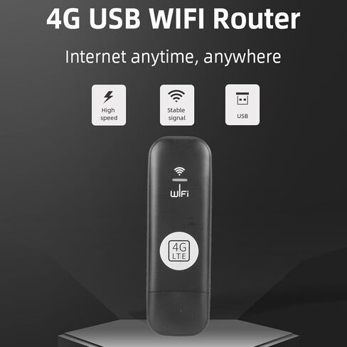 GOWENIC 4G LTE USB WiFi Modem, Portable Router High Speed with SIM Card Slot and 8 Users Sharing 150Mbps for Travel Hotspot in Kuwait