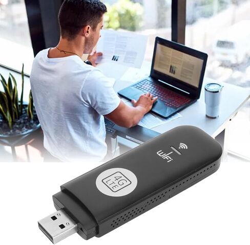 GOWENIC 4G LTE USB WiFi Modem, Portable Router High Speed with SIM Card Slot and 8 Users Sharing 150Mbps for Travel Hotspot in Kuwait