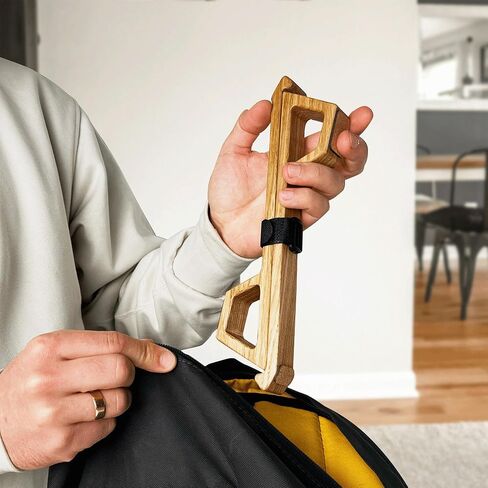 MAKETY Wooden Laptop Stand for Desk, Portable 2-Piece Computer Riser, Solid Oak Wood in Kuwait
