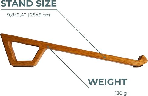 MAKETY Wooden Laptop Stand for Desk, Portable 2-Piece Computer Riser, Solid Oak Wood in Kuwait