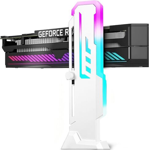 GPU Support Bracket, GSCOLER Universal Graphics Card Support, 60-163mm Adjustable Anti Sag GPU Stand for Universal Video Cards, 16.8M RGB Modes GPU Brace with Magnet & Non-Slip Base for Heavy-Duty GPU in Kuwait