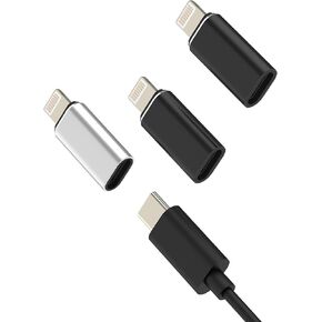 USB C to Lightning Cable Adapter Charger Jack Converter (3 Pack)for Apple for iPhone 14 Pro Type C Female Lightening Male Adaptor for iPad Connector Data Cord Accessories Dongle Charging Port Splitter in Kuwait
