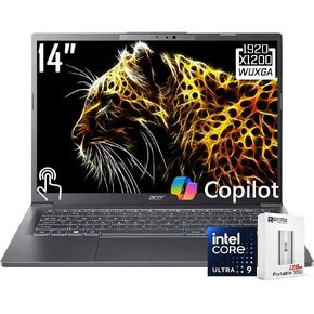 acer Aspire 14" AI Copilot+ PC WUXGA Touchscreen Laptop, Intel 8-core Ultra 9 288V (Up to 48 Tops), Intel ARC 140V, 32GB LPDDR5X, 1TB SSD, Wi-Fi 6E, FHD Webcam, W/128GB PSD&Stylus, Win11 PRO in Kuwait