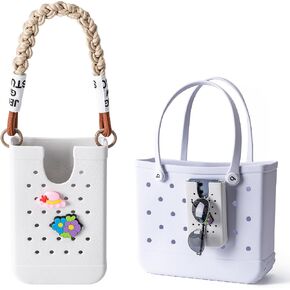 Phone Holder for Bogg Bags, Cell Phone Case Holder Compatible with All Bogg Bags, Phone Holder Accessories for Beach Tote Bags (White) in Kuwait
