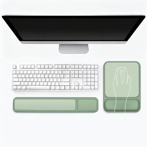 Wrist Rest for Computer Keyboard and Mouse Pad Set - Black in Kuwait