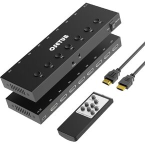 2-in-1 HDMI & AV Switcher – Play PS5 & Retro Games on 1 TV, 3 HDMI 2.0 (4K HDR) + 2 RCA Inputs – Supports Xbox Series X/Switch/Wii/PS2/N64 – HDCP 2.2, 3D, 4:3/16:9 Toggle in Saudi Arabia