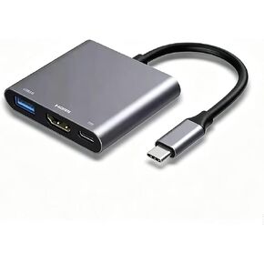 USB C to HDMI Multiport Adapter Cable with Charging Port, 4K HDMI to USB C Hub Adapter Compatible with Monitor，Laptop, USB-C to USB 3.0 10Gbps Dongle in Saudi Arabia