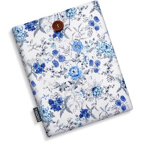 TiMOVO 6-7 Inch eReader Sleeve, White Blue Floral in Kuwait