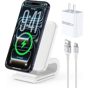Samsung Wireless Charger Stand Desk Phone Fast Charger Station with Adapter in Kuwait