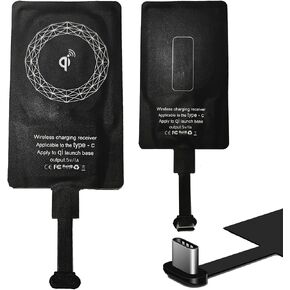 XYX Type C Qi Wireless Charger Receiver Charging Adapter Compatible with Samsung Motorola Google Honor Oppo Nokia All Android Device Type-C in Saudi Arabia
